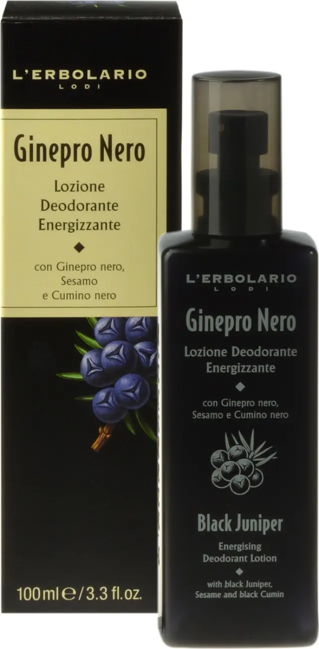 L Erbolario Ginepro Nero - Αποσμητική Λοσιόν -100ml με Αρωματικές Νότες από: Καρποί Κέδρου, Γλυκό Πορτοκάλι, Ξύλο Κέδρου, Μπέντζαμιν Σουμάτρας