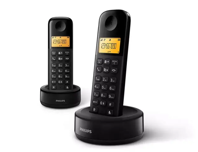 Ασύρματο τηλέφωνο Philips D1602B/01 Dual με λειτουργία handsfree 8517110000000000 2