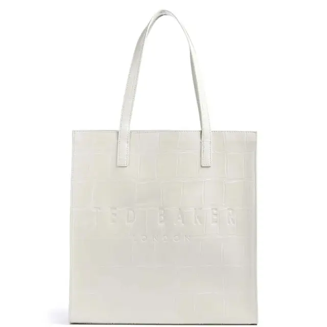 Γυναικεία Τσάντα Ώμου Ted Baker Croccon Large Icon 281631 Ivory Κροκό Άσπρο - One Size