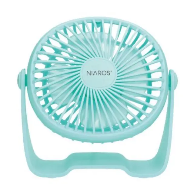 Επιτραπέζιος Ανεμιστήρας Niaros Alua USB 3W Mini Τιρκουάζ N68185