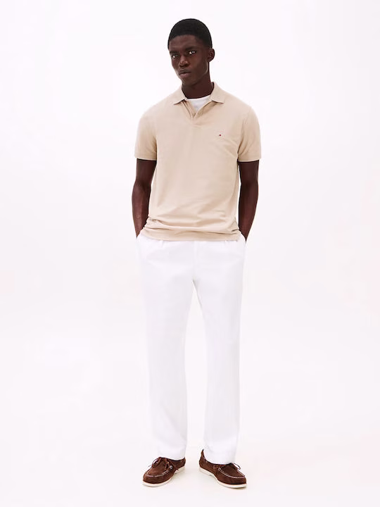 Tommy Hilfiger Aνδρικό Polo σε Χρώμα Μπεζ Μπεζ 3