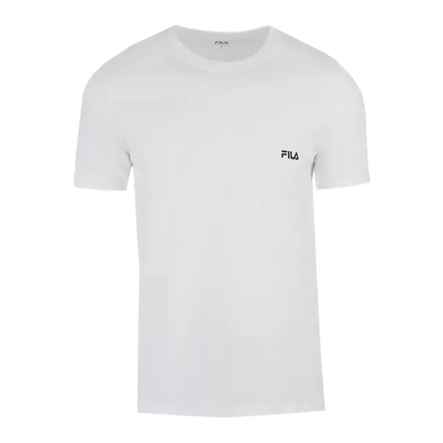 FILA Ανδρικό Φανελάκι Κοντομάνικο Roudneck Undershirt, Χρώμα Λευκό
