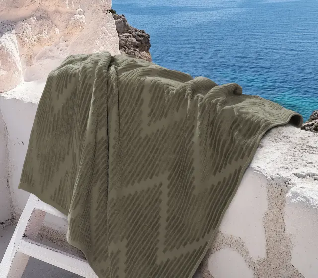 Nef-Nef Homeware Πετσέτα Θαλάσσης Soroco 80x160 Olive 2
