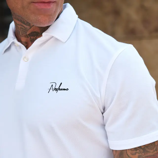 Μπλούζα Polo Noshame® Λευκή με τύπωμα - 142510 - XXL 2