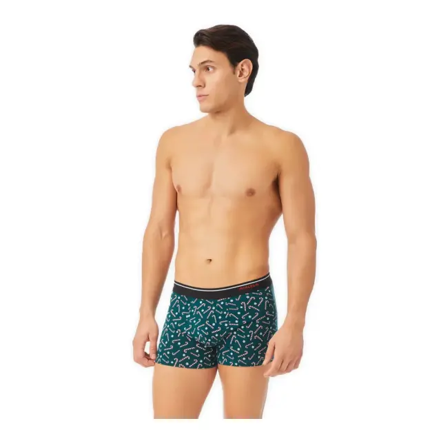 Minerva Ανδρικό Boxer Candies Xmas - Διπλό Πακέτο, Χρώμα Μαύρο-Πράσινο - M 2