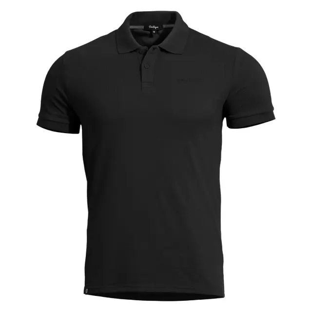 Pentagon Moth Piquet Polo Shirt-Μπλουζάκι Πικέ Polo για Τακτική-Καθημερινή Χρήση - 01-Black-Μαύρο