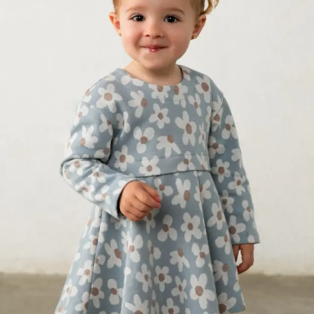 Baby 6 μηνών έως 4 ετών Φόρεμα στάμπα κολιμπρί - 3Ε