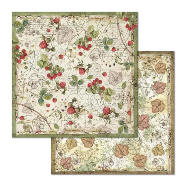 Χαρτί Scrapbooking Stamperia Διπλής Όψης - Forest Undergrowth - 31x30cm