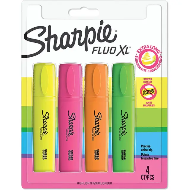 Σετ Sharpie Fluo XL Μαρκαδόροι Υπογράμμισης 4τεμ