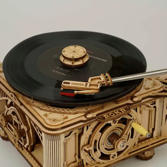 Robotime DIY Κατασκευή Classical Gramophone LKB01D 3