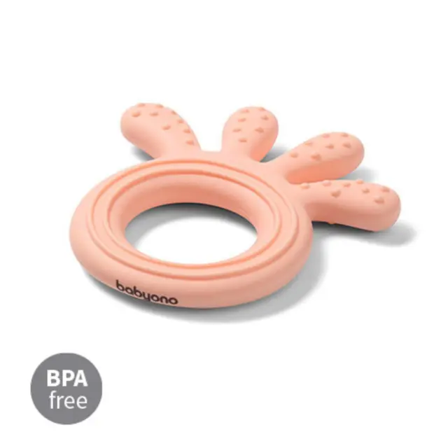 Mασητικό Σιλικόνης Octopus Babyono Pink 826/01 2