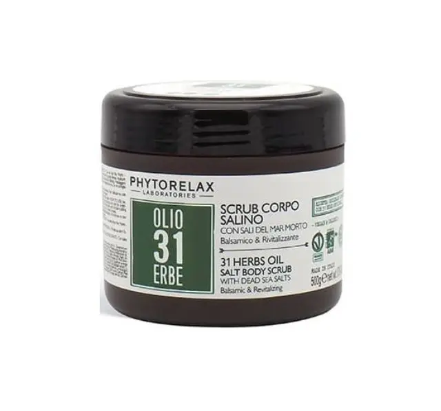 Phytorelax 31 Herbs Oil Salt Body Scrub with Dead Sea Salts Απολεπιστικό Σώματος με Φυσικά Εκχυλίσματα από 31 Φυτά, 500gr