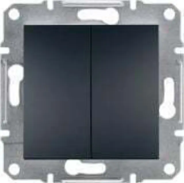 Asfora - 1pole 2circuits switch, screw terminals, wo frame, anthracite