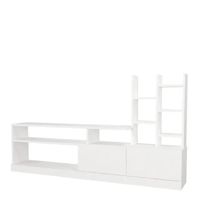 Σύνθεση τηλεόρασης Pesaro Megapap χρώμα λευκό 165x25x91,3εκ.