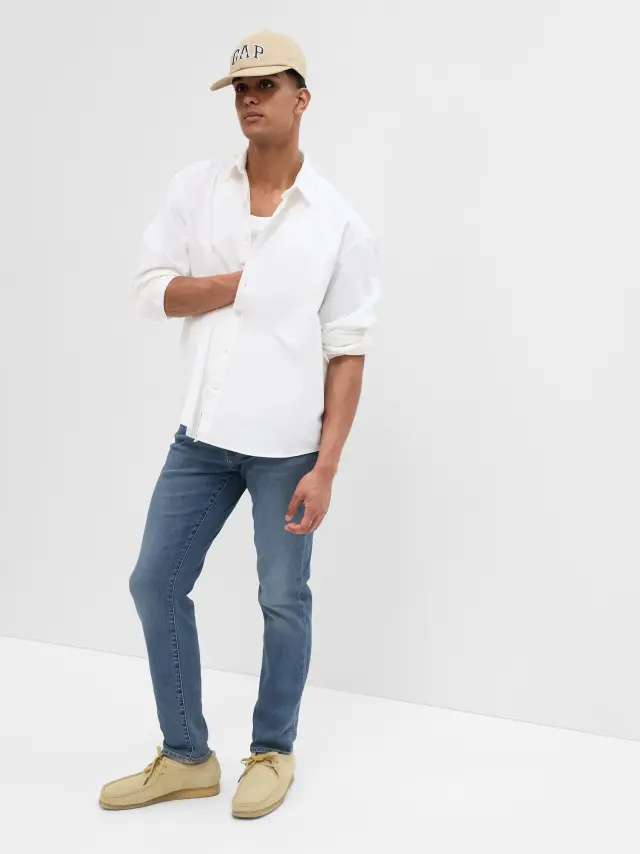 Ανδρικό Τζιν Παντελόνι Soft Wear Slim με GapFlex medium indigo