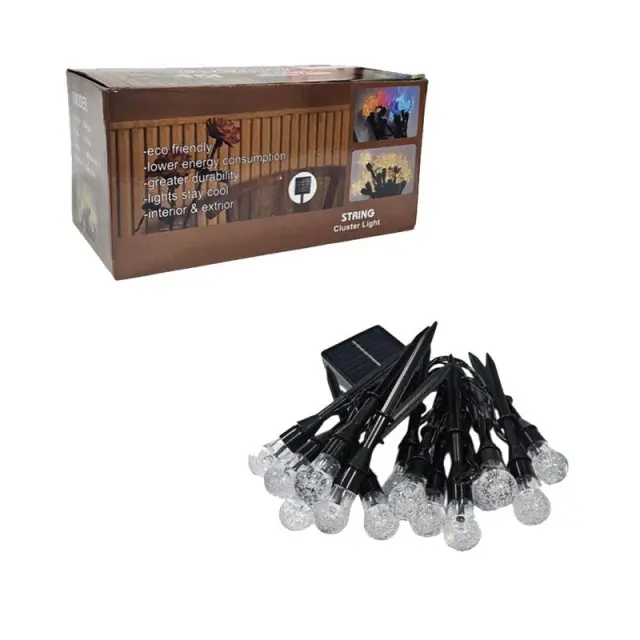 Ηλιακά Φωτάκια LED με Λευκό/Ψυχρό Φως- Solar LED String Lights 082364