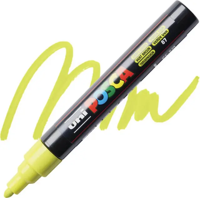 Μαρκαδόρος Posca Uni Μεσαίο Grape Green 2.5mm / PC-5M-Grape Green (Uni)