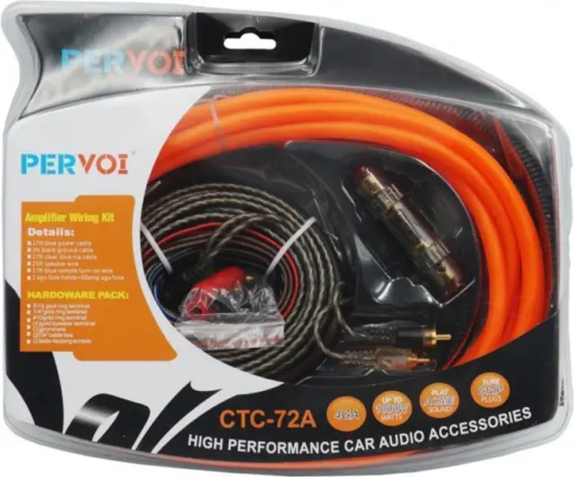 Σετ Καλωδίων Ενισχυτή Αυτοκινήτου CTC72A έως 1000W 2