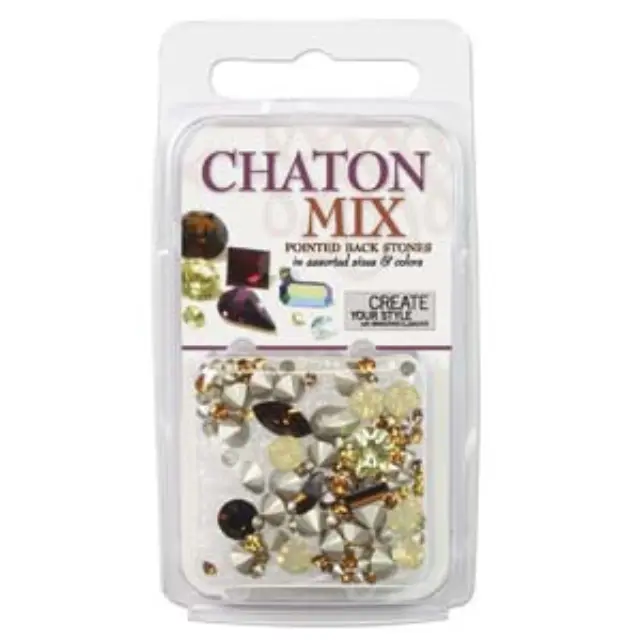 Swarovski Chaton Mix - Browns ~4gr