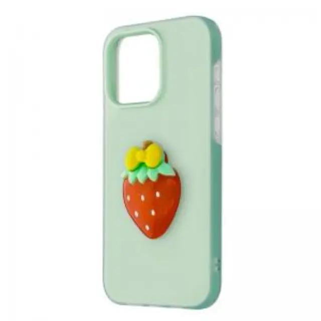 Θήκη TPU & PC inos Apple iPhone 15 Fresh Pop Strawberry Φυστικί N70872 3