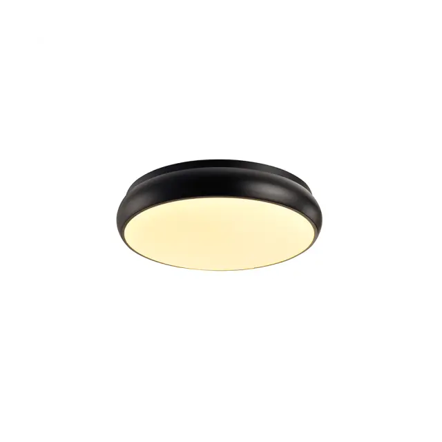 AcaLight Offer NETTO ΦΩΤΙΣΤΙΚΟ ΟΡΟΦΗΣ ΜΑΥΡΟ ΜΑΤ ΜΕΤΑΛΛΙΚΟ LED 32W 3000K 2560Lm IP20 Φ400Χ80MM