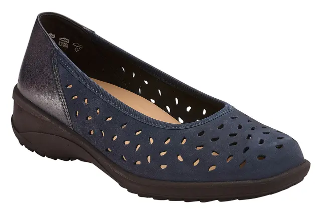 Solidus Μπαλαρίνες Γυναικείο δέρμα Nubuck Μπλέ SOL/42052 OCEAN - 36 2