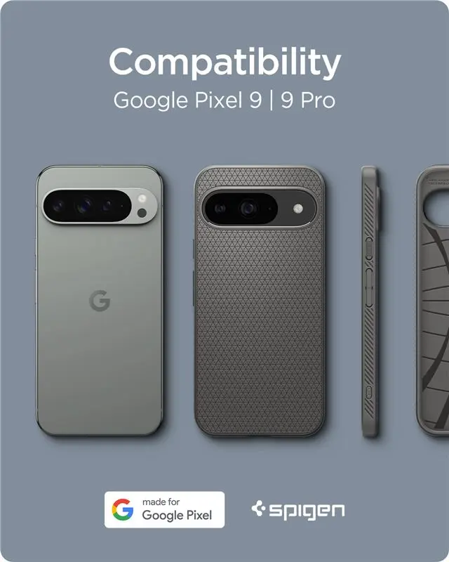 Spigen Liquid Air, marble gray - Google Pixel 9 Pro/Pixel 9 2