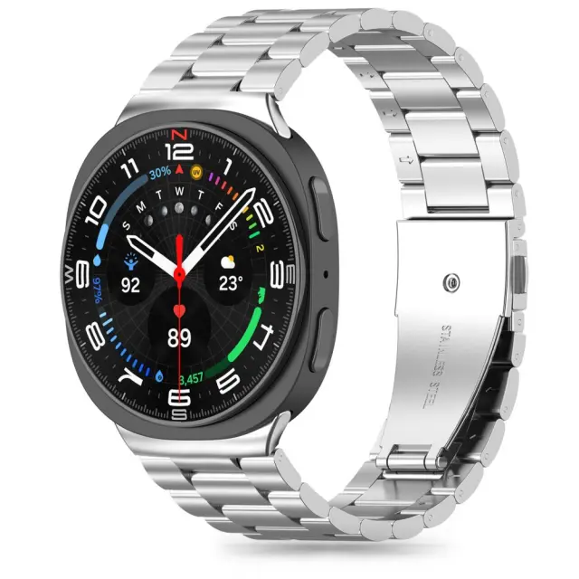 Tech-protect Stainless Samsung Galaxy Watch 8 / 9 / Classic (40 / 44 / 46 Mm) Silver