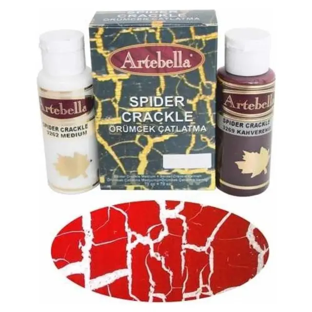 Artebella Σετ Κρακελέ Spider Red - 70 & 70ml