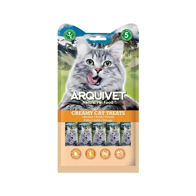 Arquivet Κρεμώδες Λιχουδιά Γάτας με Κοτόπουλο 5x14gr
