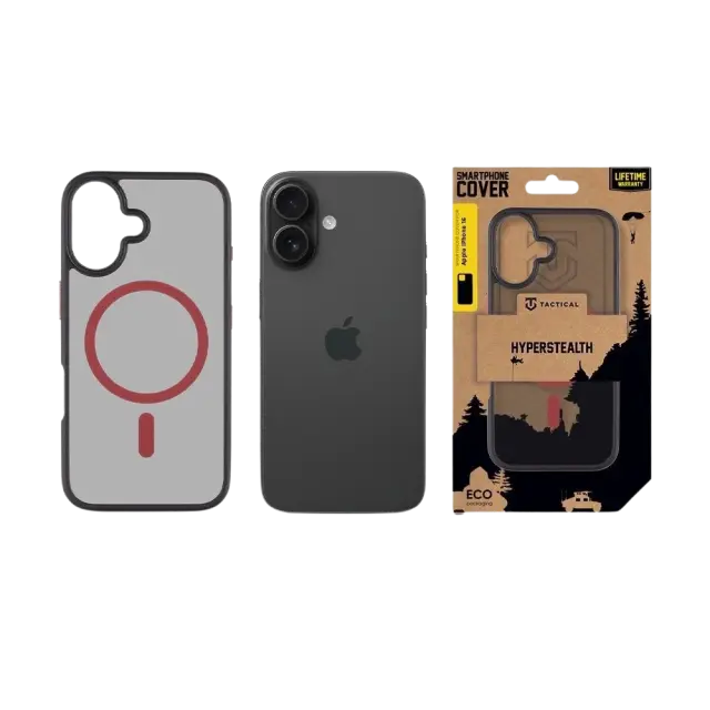 Tactical MagForce Hyperstealth 2.0 Cover for Apple iPhone 16 Black/Red 3
