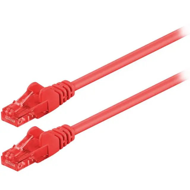 Καλώδιο δικτύου CAT 6, U/UTP, 1.00m σε κόκκινο χρώμα.