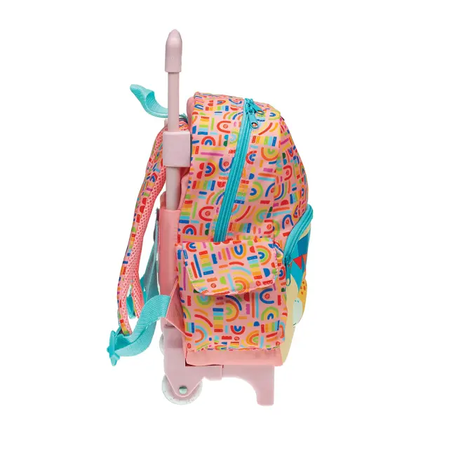 Fisher Price Σχολική Τσάντα Τρόλεϊ Δημοτικού Πολύχρωμη με Θήκη για Παγούρι 12lt 2