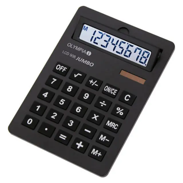 Ηλιακη Αριθμομηχανη Με Μεγαλα Πληκτρα Olympia Lcd-908 Jumbo A4