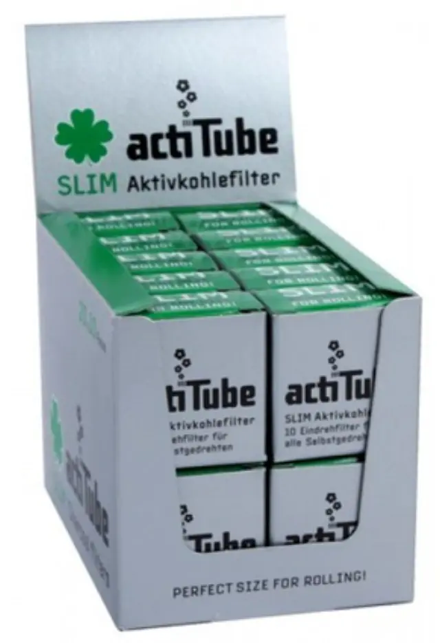 20x Ανταλλακτικό Φίλτρο actiTube Slim 10 Ενεργού Ανθρακα 7mm