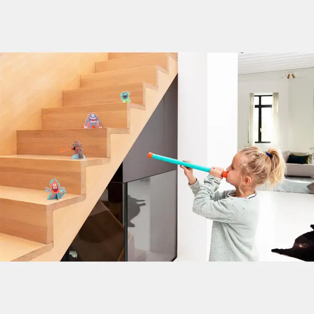 Φυσοκάλαμο με στόχους Blow Dart Monsters Scratch 3