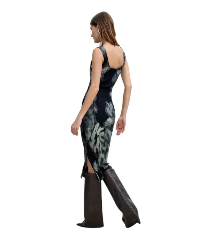 Desigual - Γυναικείο Μακρύ Φόρεμα Pauline 26WWVF01-2000 Μαύρο 3