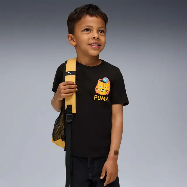 Puma Boy's Moody Cat Graphic Tee Μαύρο 632205-01 (Puma) 3