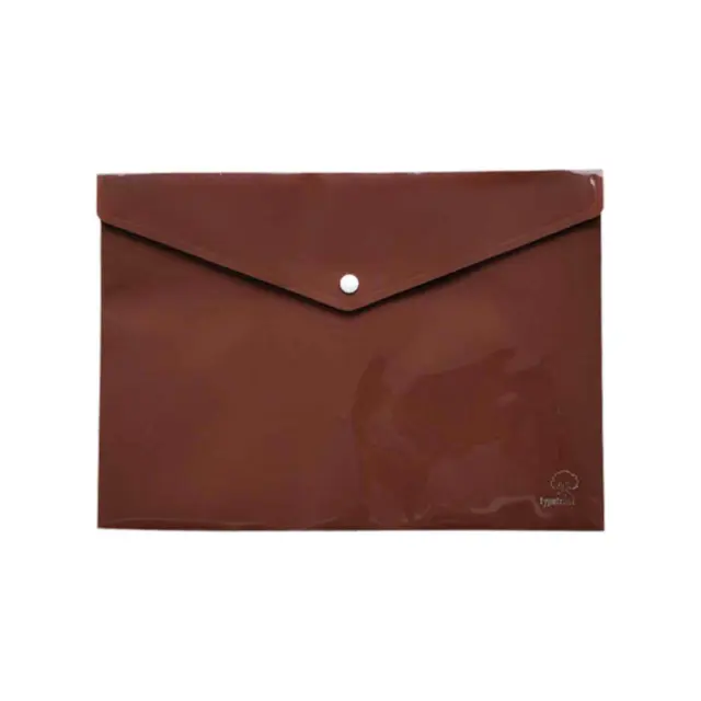 Typotrust Φάκελος PP Kουμπί Α4 Καφέ (FP25004-07)