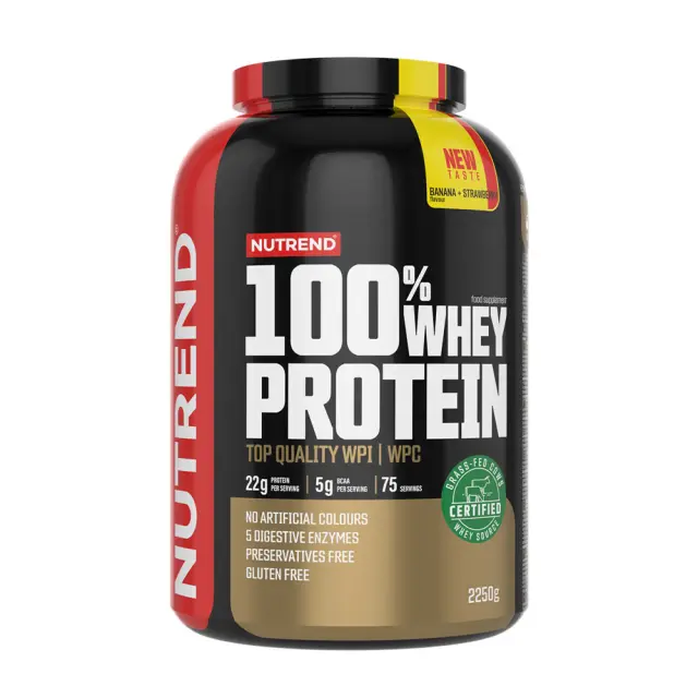 Nutrend 100% Whey Protein Banana & Strawberry, 2250 g