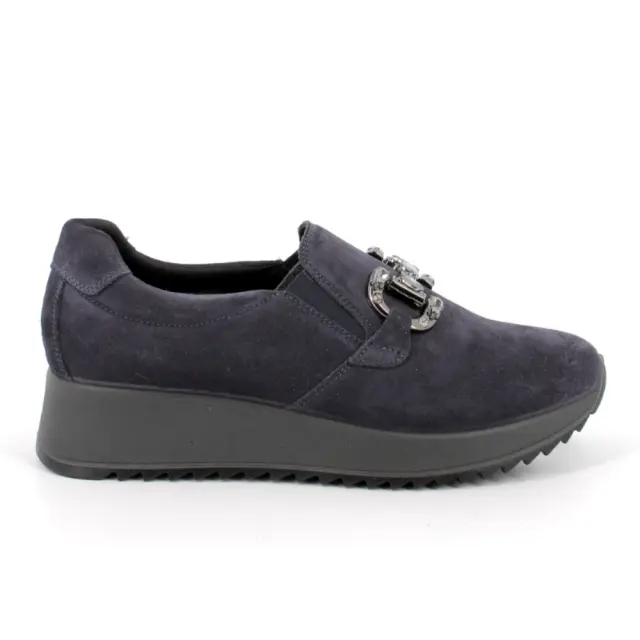 Imac Μοκασίνια-Loafers Γυναικείο δέρμα Nubuck Μπλέ IMA/858200 BLUE