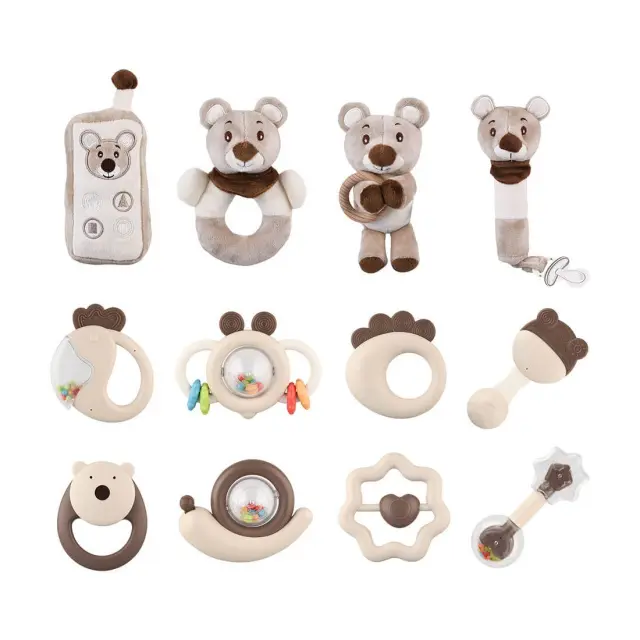Σετ Δώρου 12τμχ Bebe Stars Teddy Bear Rattles 60-103