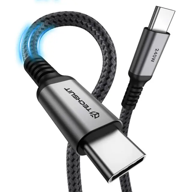 Καλώδιο USB-C σε USB-C Techsuit TitanSync Pro (CX2) 240W - 480Mbps - Fast Charging - E-marker Chip, 2m 2