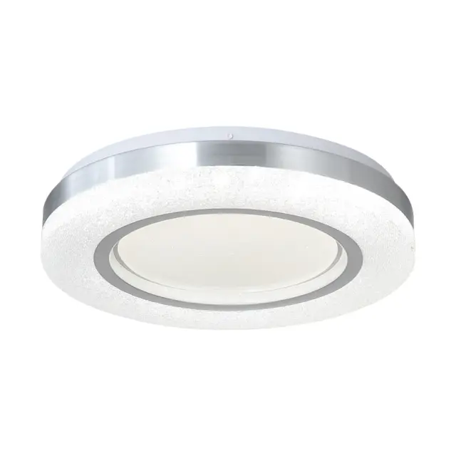 InLight Πλαφονιέρα οροφής LED 27W 3CCT (by tuya) από λευκό και ασημί ακρυλικό D:40cm (42016-B)