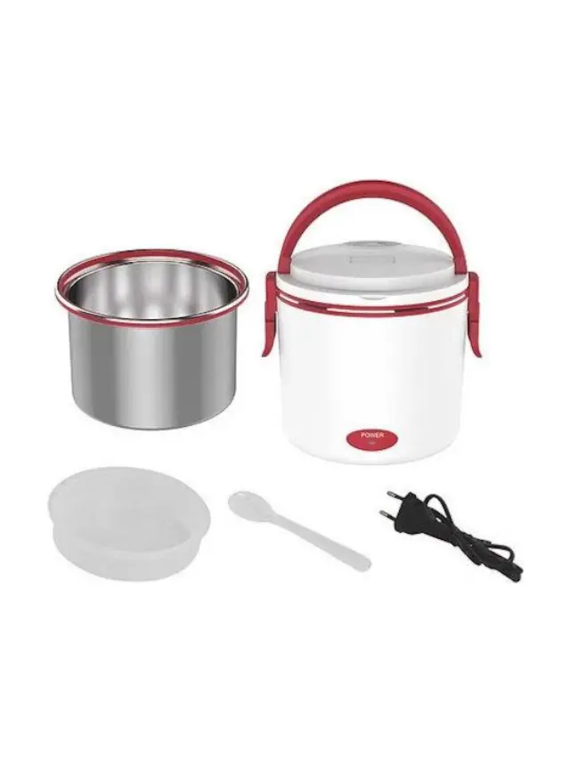 Hoomei Ηλεκτρικό Δοχείο Φαγητού Inox Κόκκινο HM-5650R 2