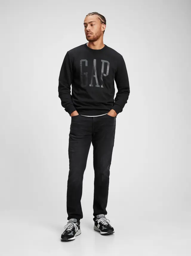 Μαύρο GapFlex Straight Taper Jean Παντελόνι με Washwell washed black