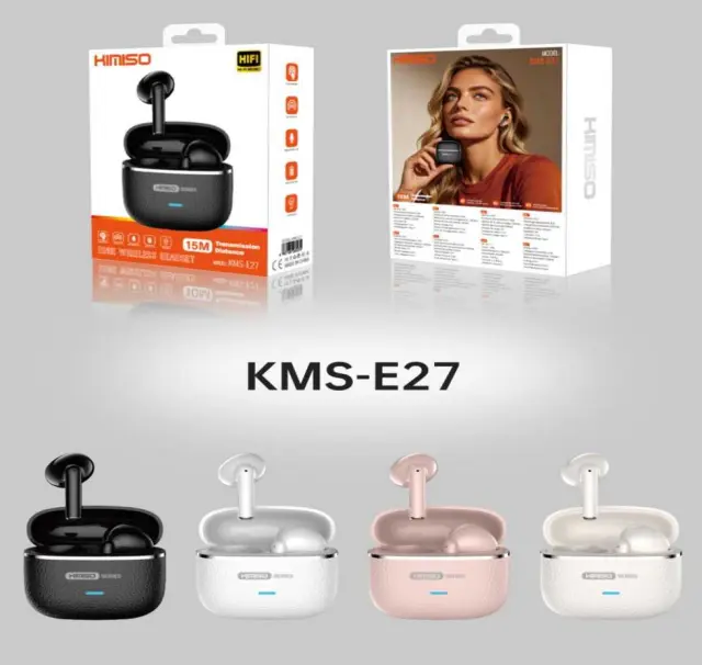 Ασύρματα ακουστικά Bluetooth με θήκη φόρτισης - KMS-E27 - 260274 - Black 2