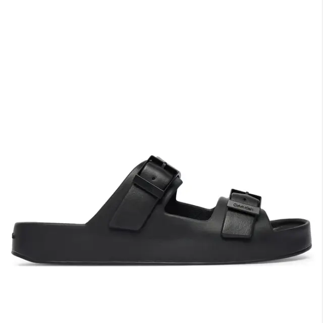 Ανδρικές Παντόφλες Calvin Klein Eva Sole HM0HM02116-0GJ Μαύρες Μαύρο - 41