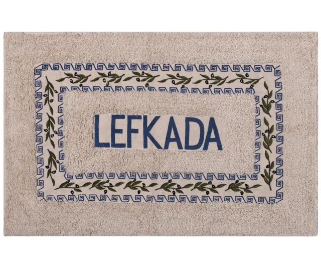 Πατάκι ελιά Λευκάδα (50cm x 80cm) μπλέ - -