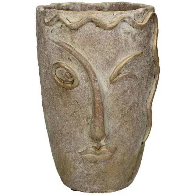 Κασπώ Πρόσωπο Χρυσό Τσιμέντο 15x14.5x22.5cm
